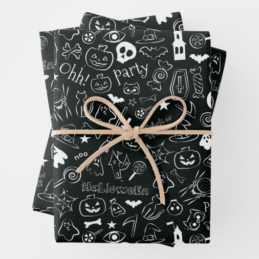 Halloween Muster 1 Geschenkpapier Set (Beispiel)