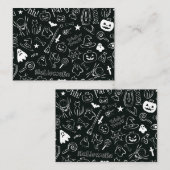 Halloween Muster 1 Mitteilungskarte (Vorne/Hinten)