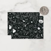 Halloween Muster 1 Mitteilungskarte (Vorderseite/Rückseite Beispiel)