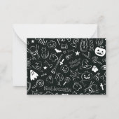 Halloween Muster 1 Mitteilungskarte (Rückseite)