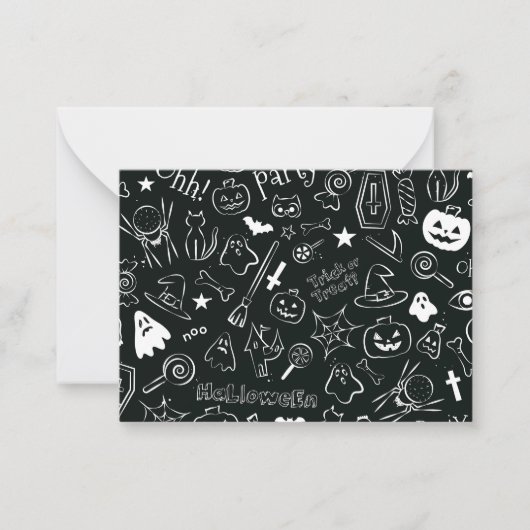 Halloween Muster 1 Mitteilungskarte (Vorderseite)