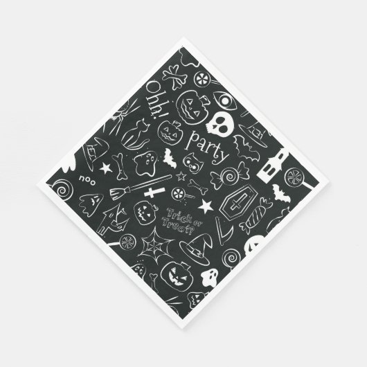 Halloween Muster 1 Serviette (Ecke)