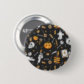 Halloween Muster 2 Button (Vorne & Hinten)