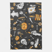 Halloween-Muster 2 Geschirrtuch (Vertikal)