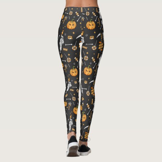 Halloween Muster 2 Leggings (Rückseite)