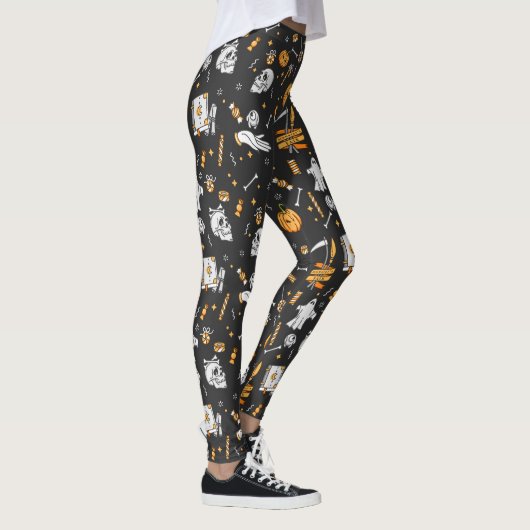 Halloween Muster 2 Leggings (Rechts)