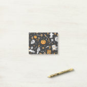 Halloween Muster 2 Post-it Klebezettel (Auf Schreibtisch)