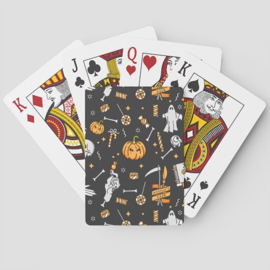 Halloween Muster 2 Spielkarten (Rückseite)