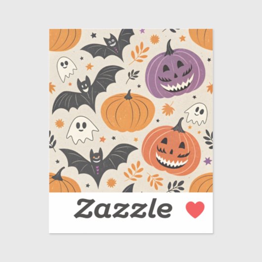 Halloween-Muster Aufkleber (Blatt)