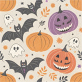 Halloween-Muster Aufkleber (Vorderseite)