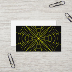 Halloween-Muster aus schwarz und gelb Visitenkarte