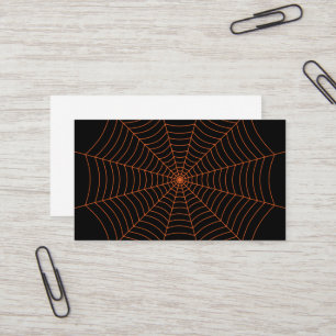 Halloween-Muster aus Schwarz und Orange Visitenkarte
