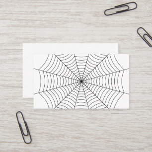 Halloween-Muster aus Schwarz und Weiß Visitenkarte