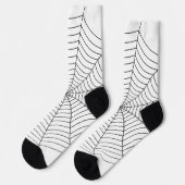 Halloween-Muster aus Weiß und Schwarz Socken (Linkes Detail)