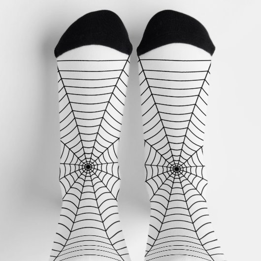 Halloween-Muster aus Weiß und Schwarz Socken (Oben)