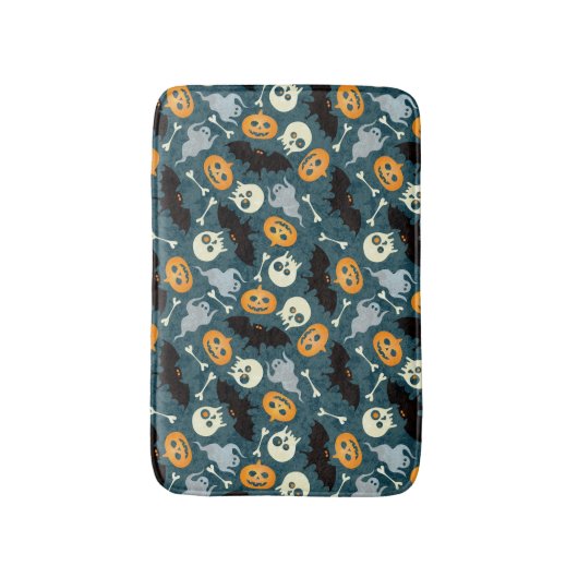 Halloween-Muster Badematte (Vorderseite Vertikal)