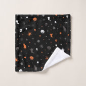 Halloween-Muster Badhandtuch Set (Waschlappen)