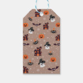 Halloween-Muster blass Geschenkanhänger (Vorderseite)