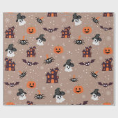 Halloween-Muster blass Geschenkpapier (Flach)