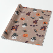 Halloween-Muster blass Geschenkpapier (Ungerollt)