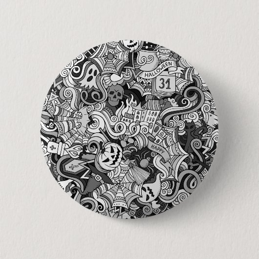 Halloween-Muster Button (Vorderseite)