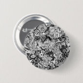 Halloween-Muster Button (Vorne & Hinten)