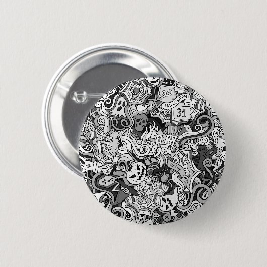 Halloween-Muster Button (Vorne & Hinten)
