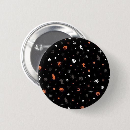 Halloween-Muster Button (Vorne & Hinten)