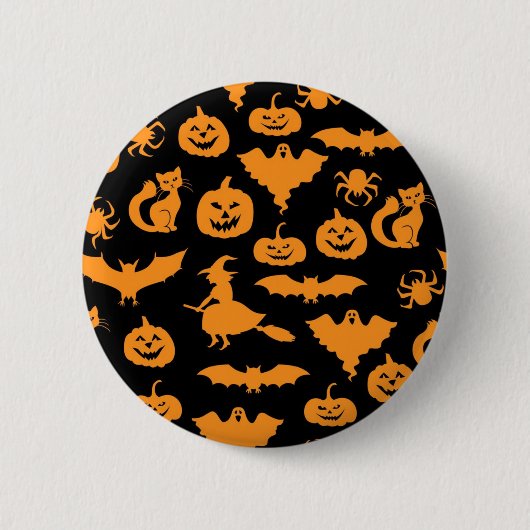 Halloween-Muster Button (Vorderseite)
