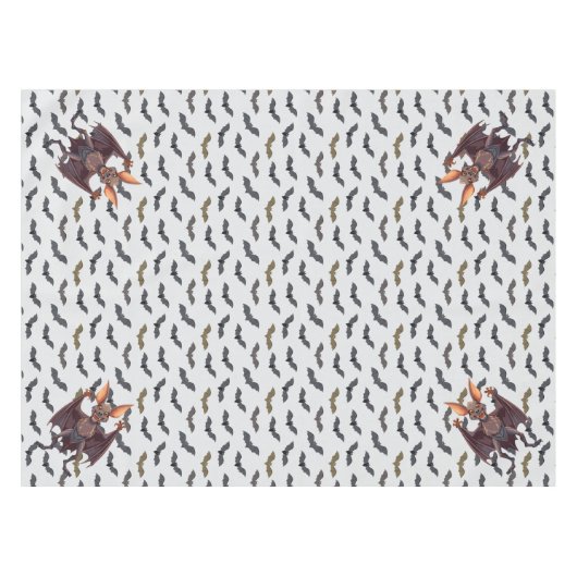 Halloween-Muster der Flock-of-Vampir-Fledermäuse Tischdecke (Vorderseite (Horizontal))