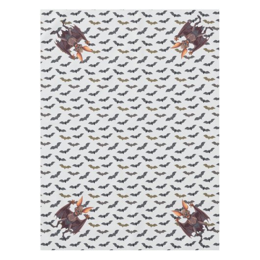 Halloween-Muster der Flock-of-Vampir-Fledermäuse Tischdecke (Vorderseite)