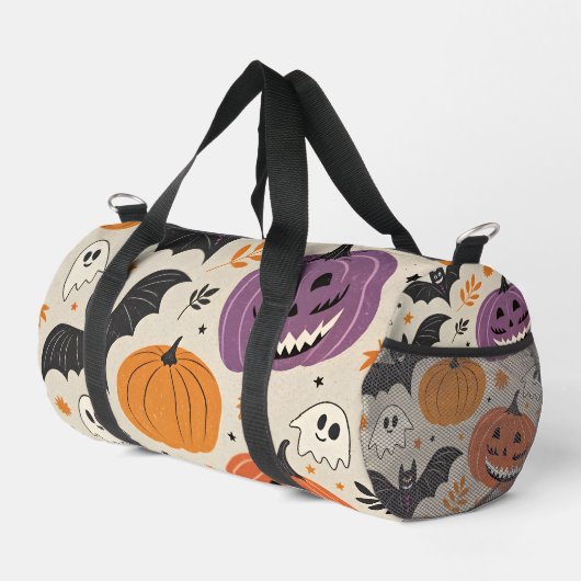 Halloween-Muster Duffle Bag (Rechte Ecke)