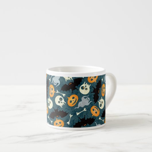 Halloween-Muster Espressotasse (Vorderseite Rechts)