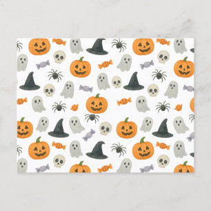 Halloween-Muster Feiertagspostkarte