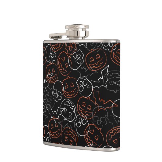 Halloween-Muster Flachmann (Links)