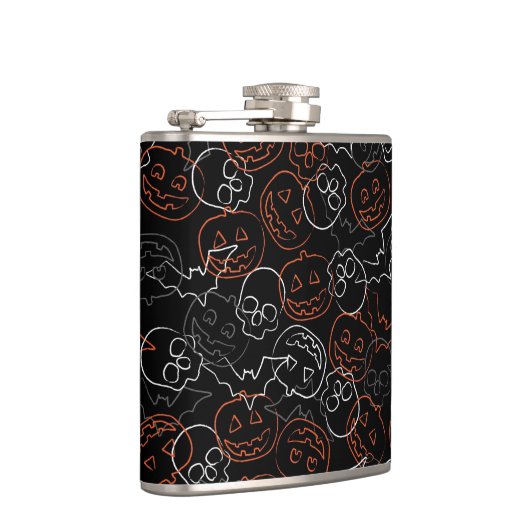 Halloween-Muster Flachmann (Rechts)