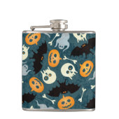 Halloween-Muster Flachmann (Vorderseite)