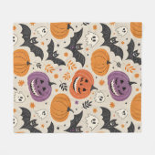 Halloween-Muster Fleecedecke (Vorderseite (Horizontal))