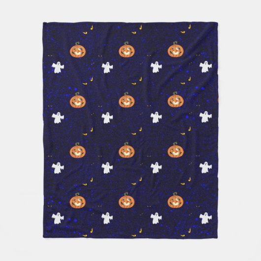Halloween-Muster Fleecedecke (Vorderseite)