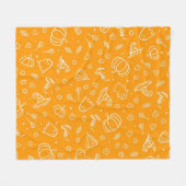 Halloween-Muster Fleecedecke (Vorderseite (Horizontal))