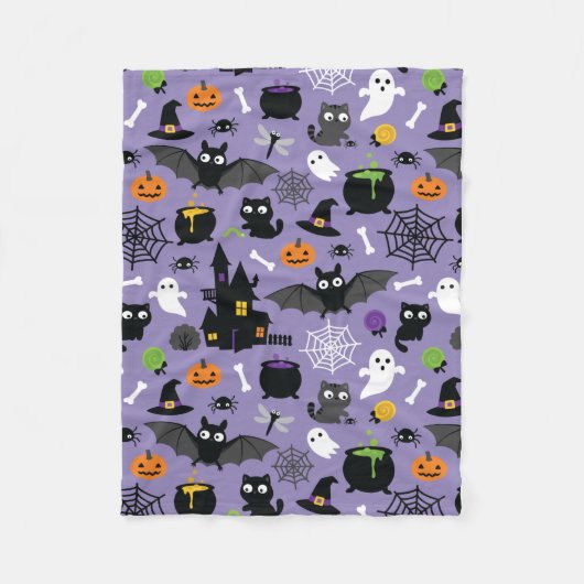 Halloween-Muster Fleecedecke (Vorderseite)