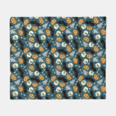 Halloween-Muster Fleecedecke (Vorderseite (Horizontal))