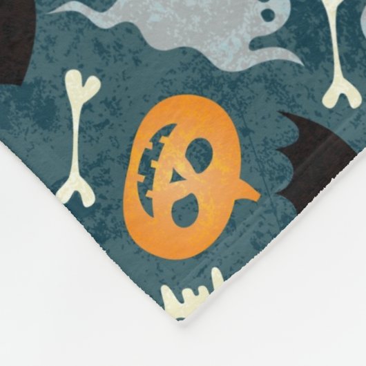 Halloween-Muster Fleecedecke (Ecke)