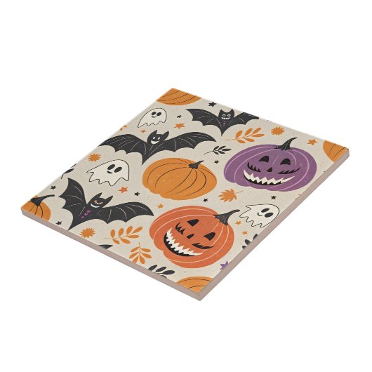 Halloween-Muster Fliese (Seite)