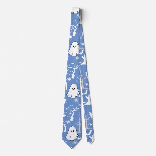Halloween-Muster. Geräuchert und niedlich.b L Blue Krawatte (Vorderseite)