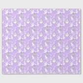 Halloween-Muster. Geruchlich und niedlich.b L Lila Geschenkpapier (Flach)
