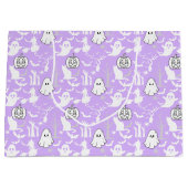 Halloween-Muster. Geruchlich und niedlich.b L Lila Große Geschenktüte (Vorderseite)