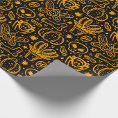 Halloween-Muster. Geschenkpapier (Ecke)