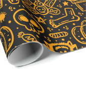Halloween-Muster. Geschenkpapier (Rolleneckpunkt)