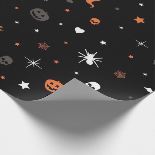 Halloween-Muster Geschenkpapier (Ecke)
